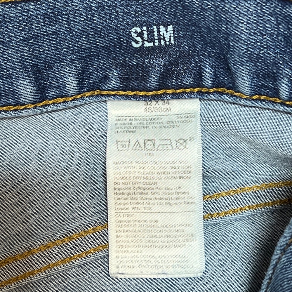 Banana Republic Luxe Traveler Slim Fit Jeans Blue 32x34 Mens Lyocell Stretch - Picture 6 of 10
